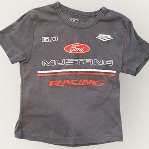 Ford Mustang Women Racing Tee - Black and Red M